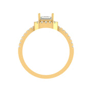 Celestia Halo Asscher Cut Diamond Ring in 14K/18K Gold