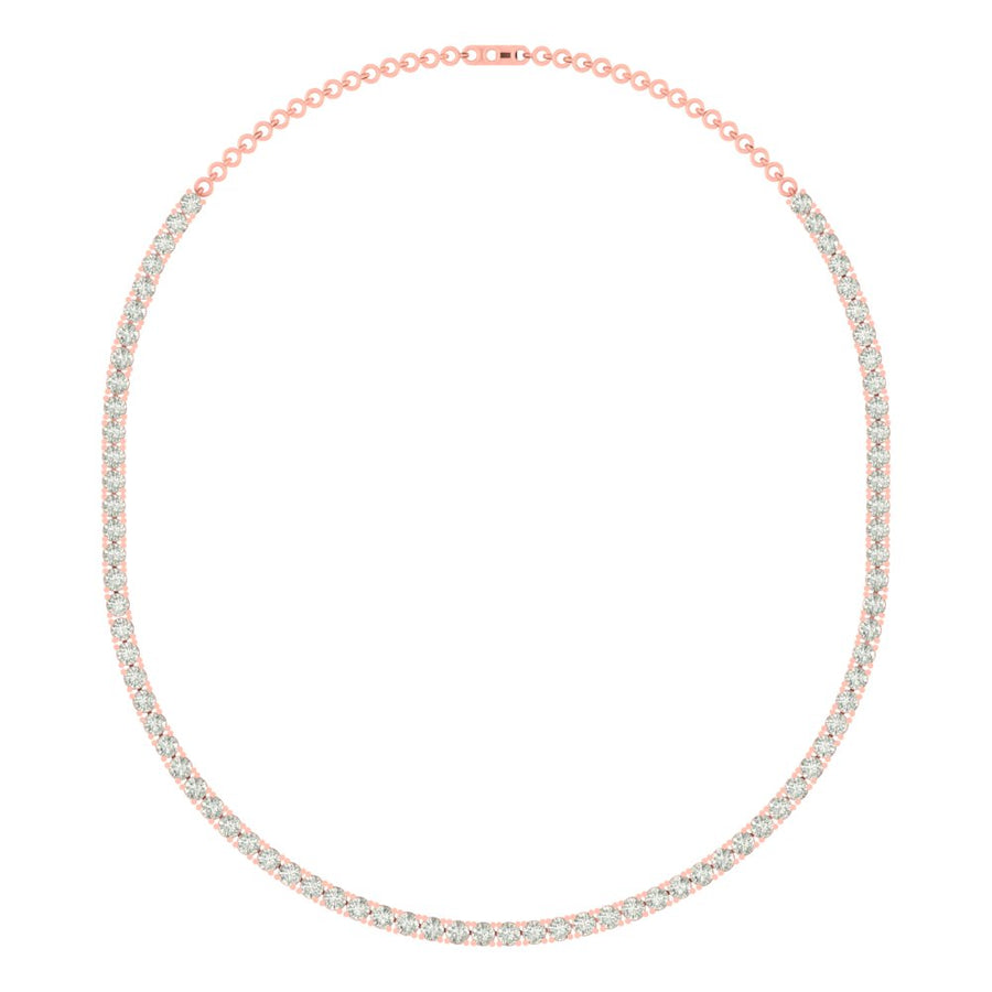 Elegant Dual-Tone Diamond Necklace| 10.780 carats with IGI Certified