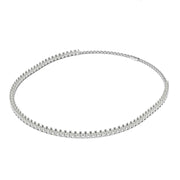 Elegant Dual-Tone Diamond Necklace| 10.780 carats with IGI Certified