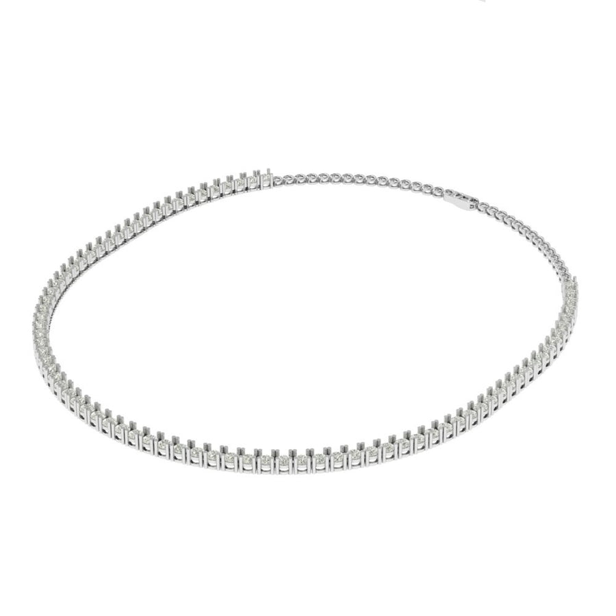 Elegant Dual-Tone Diamond Necklace| 10.780 carats with IGI Certified