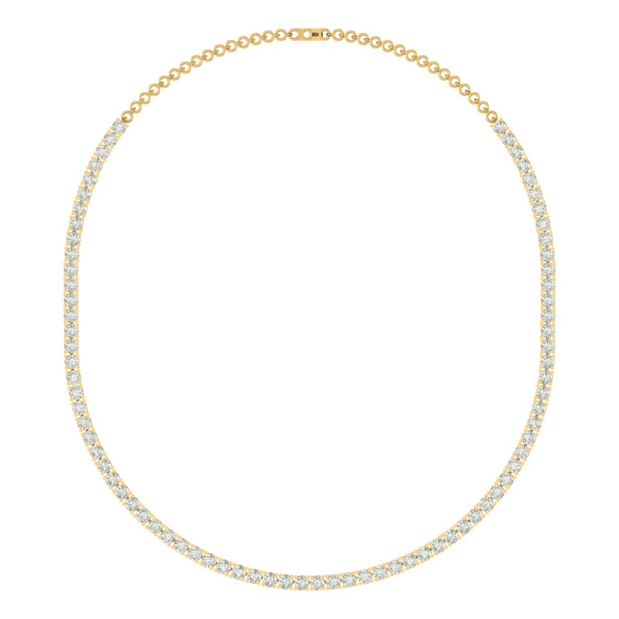 Elegant Dual-Tone Diamond Necklace| 10.780 carats with IGI Certified