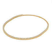 Elegant Dual-Tone Diamond Necklace| 10.780 carats with IGI Certified