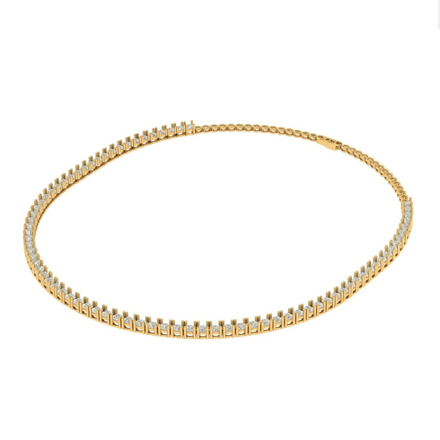 Elegant Dual-Tone Diamond Necklace| 10.780 carats with IGI Certified