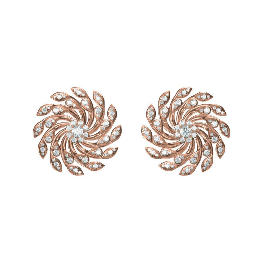 Radiant Spiral Diamond Earrings – 1.76 Carats | Lab Grown