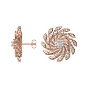 Radiant Spiral Diamond Earrings – 1.76 Carats | Lab Grown