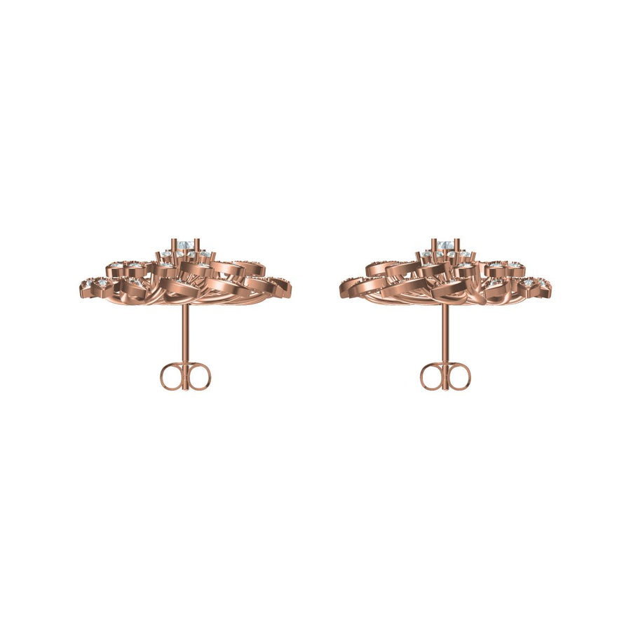 Radiant Spiral Diamond Earrings – 1.76 Carats | Lab Grown