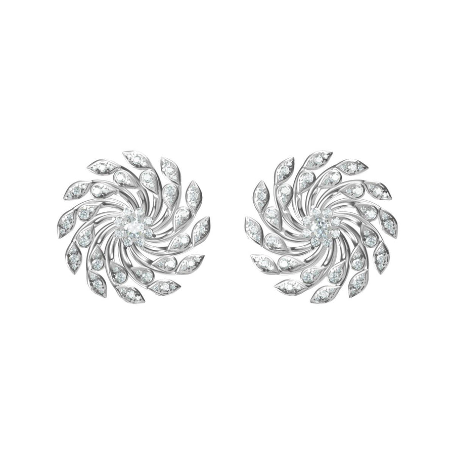 Radiant Spiral Diamond Earrings – 1.76 Carats | Lab Grown