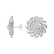 Radiant Spiral Diamond Earrings – 1.76 Carats | Lab Grown