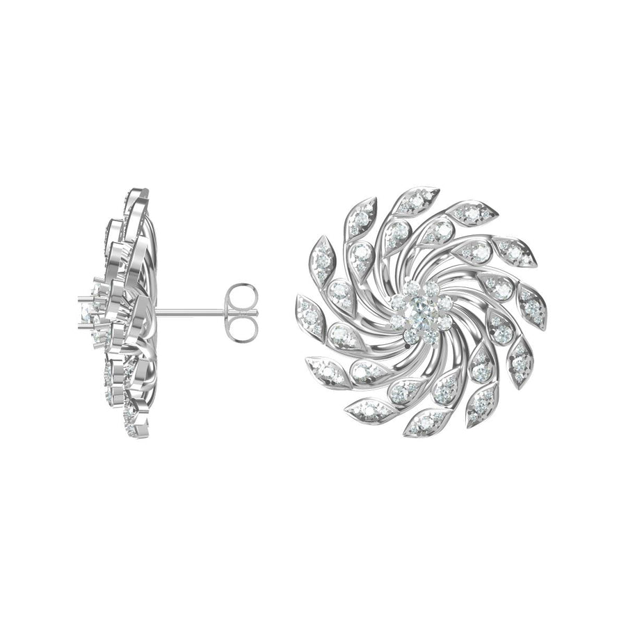 Radiant Spiral Diamond Earrings – 1.76 Carats | Lab Grown
