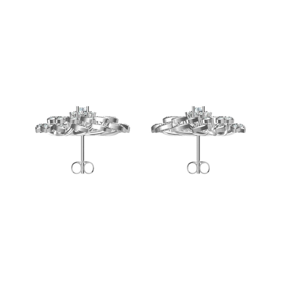 Radiant Spiral Diamond Earrings – 1.76 Carats | Lab Grown