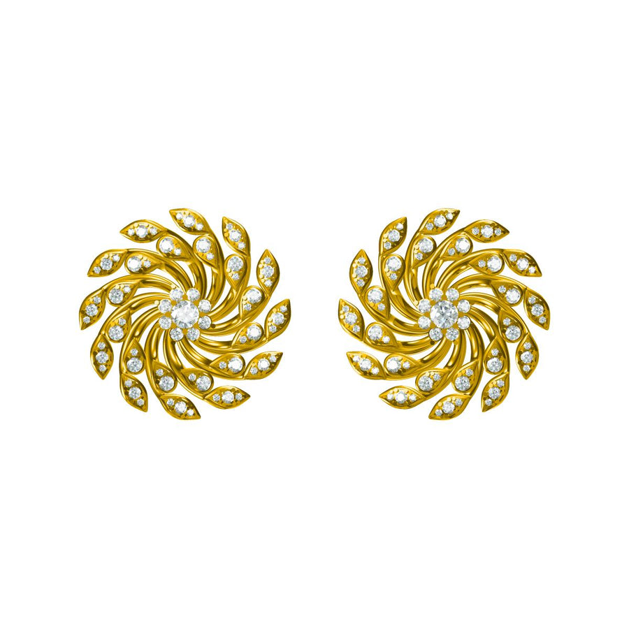 Radiant Spiral Diamond Earrings – 1.76 Carats | Lab Grown