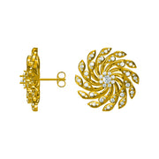 Radiant Spiral Diamond Earrings – 1.76 Carats | Lab Grown