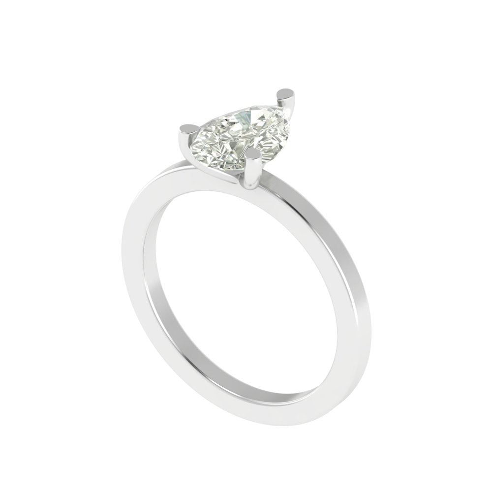 The Keepsake Pear Solitaire Ring - 2 CT