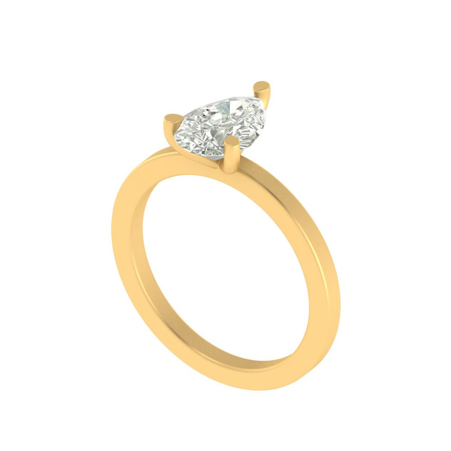 The Keepsake Pear Solitaire Ring - 2 CT