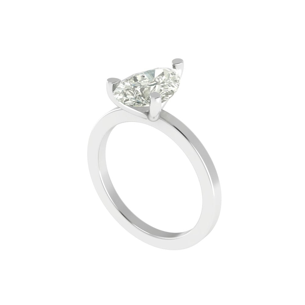 The Evermore Pear Solitaire Ring - 3 CT with IGI Certified