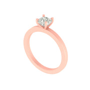 1.00 Ct Cushion-Cut Lab Diamond Solitaire Ring | Minimalist Engagement Ring | Lightweight 14K/18K Gold
