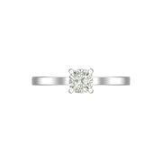 1.00 Ct Cushion-Cut Lab Diamond Solitaire Ring | Minimalist Engagement Ring | Lightweight 14K/18K Gold