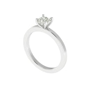 1.00 Ct Cushion-Cut Lab Diamond Solitaire Ring | Minimalist Engagement Ring | Lightweight 14K/18K Gold