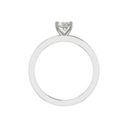 1.00 Ct Cushion-Cut Lab Diamond Solitaire Ring | Minimalist Engagement Ring | Lightweight 14K/18K Gold