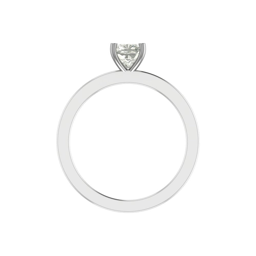 1.00 Ct Cushion-Cut Lab Diamond Solitaire Ring | Minimalist Engagement Ring | Lightweight 14K/18K Gold