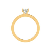 1.00 Ct Cushion-Cut Lab Diamond Solitaire Ring | Minimalist Engagement Ring | Lightweight 14K/18K Gold