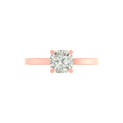 Elegant Cushion-Cut Lab Diamond Solitaire Ring | 2.00 Ct | 14K/18K Gold | Lightweight Engagement Ring