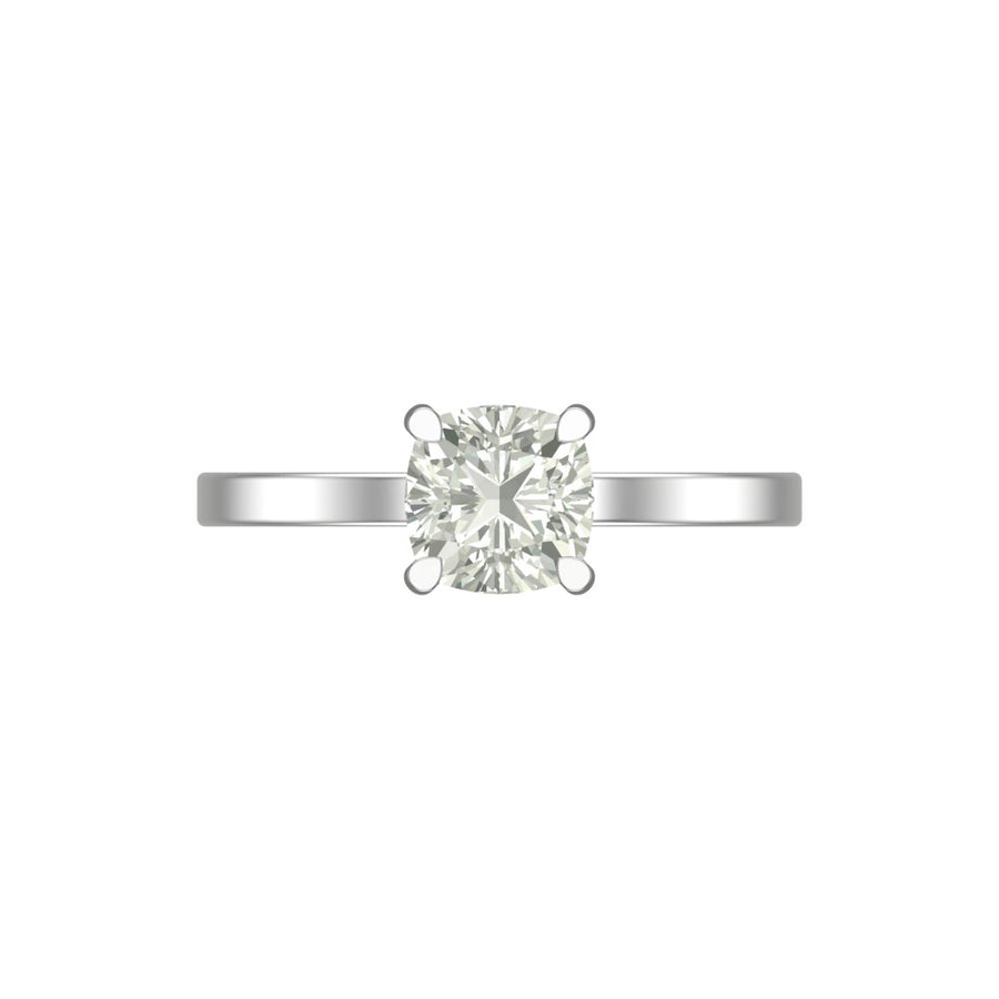 Elegant Cushion-Cut Lab Diamond Solitaire Ring | 2.00 Ct | 14K/18K Gold | Lightweight Engagement Ring