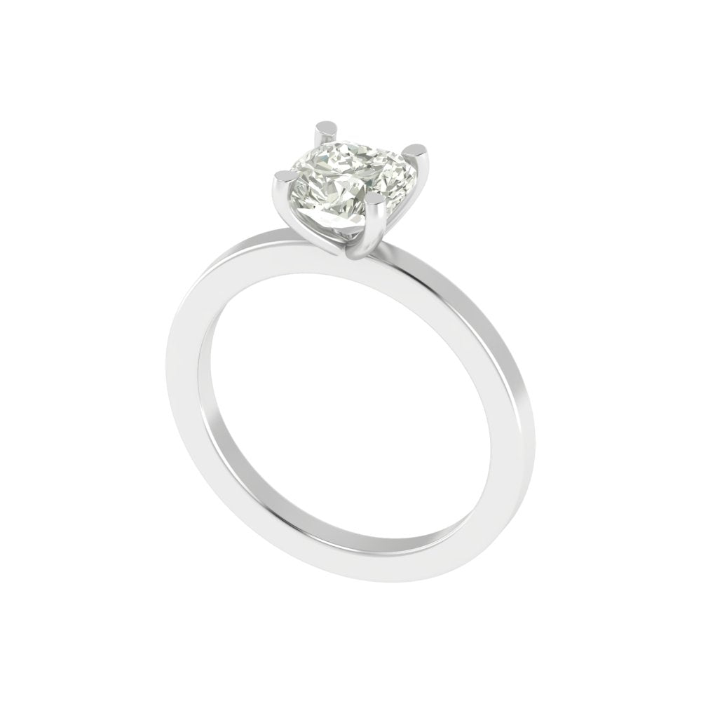 Elegant Cushion-Cut Lab Diamond Solitaire Ring | 2.00 Ct | 14K/18K Gold | Lightweight Engagement Ring