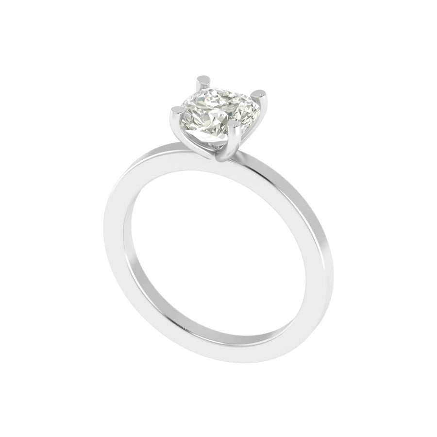 Elegant Cushion-Cut Lab Diamond Solitaire Ring | 2.00 Ct | 14K/18K Gold | Lightweight Engagement Ring
