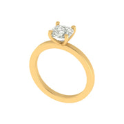 Elegant Cushion-Cut Lab Diamond Solitaire Ring | 2.00 Ct | 14K/18K Gold | Lightweight Engagement Ring