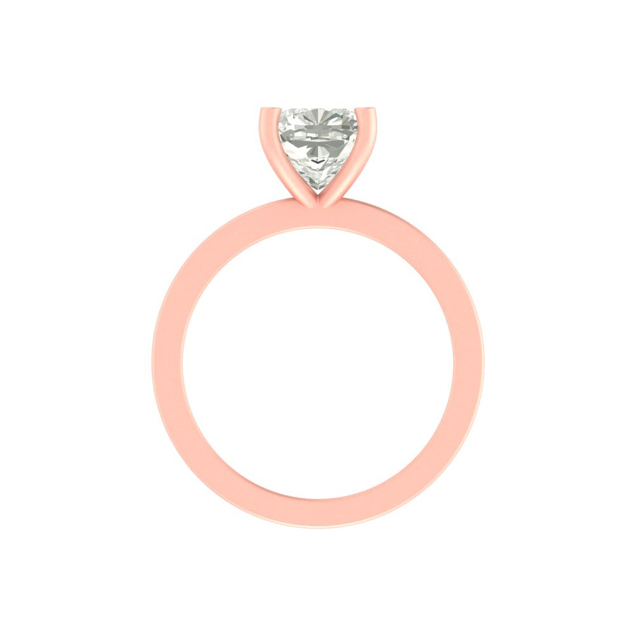Cushion-Cut Solitaire Diamond Ring – Lab-Grown | 3.00 Carat | 14K / 18K Yellow Gold