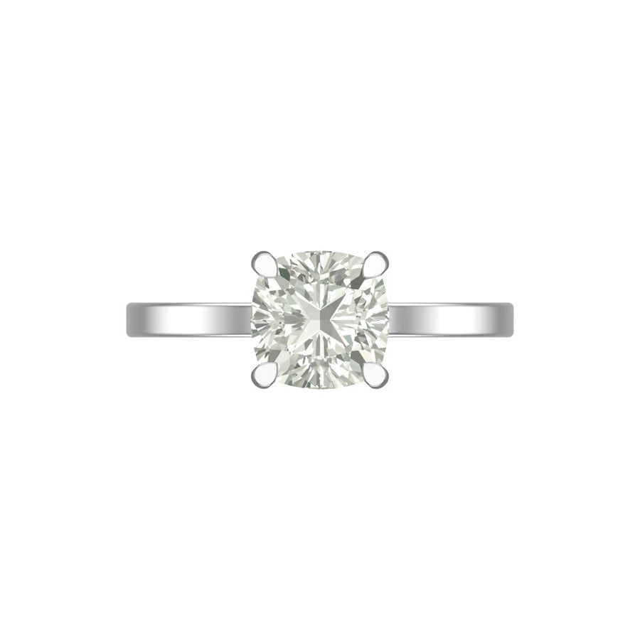 Cushion-Cut Solitaire Diamond Ring – Lab-Grown | 3.00 Carat | 14K / 18K Yellow Gold