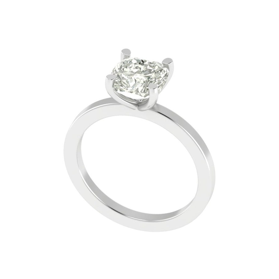 Cushion-Cut Solitaire Diamond Ring – Lab-Grown | 3.00 Carat | 14K / 18K Yellow Gold