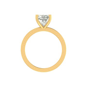 Cushion-Cut Solitaire Diamond Ring – Lab-Grown | 3.00 Carat | 14K / 18K Yellow Gold