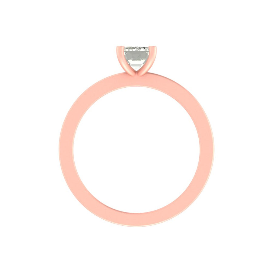 Emerald-Cut Solitaire Diamond Ring – 1.00 Carat Lab Grown Diamond | 14K/18K Gold