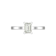 Emerald-Cut Solitaire Diamond Ring – 1.00 Carat Lab Grown Diamond | 14K/18K Gold