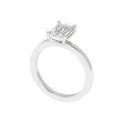 Emerald Cut Solitaire Diamond Ring – 2.00 Carat Lab Grown | Minimal Gold Band | 14K / 18K