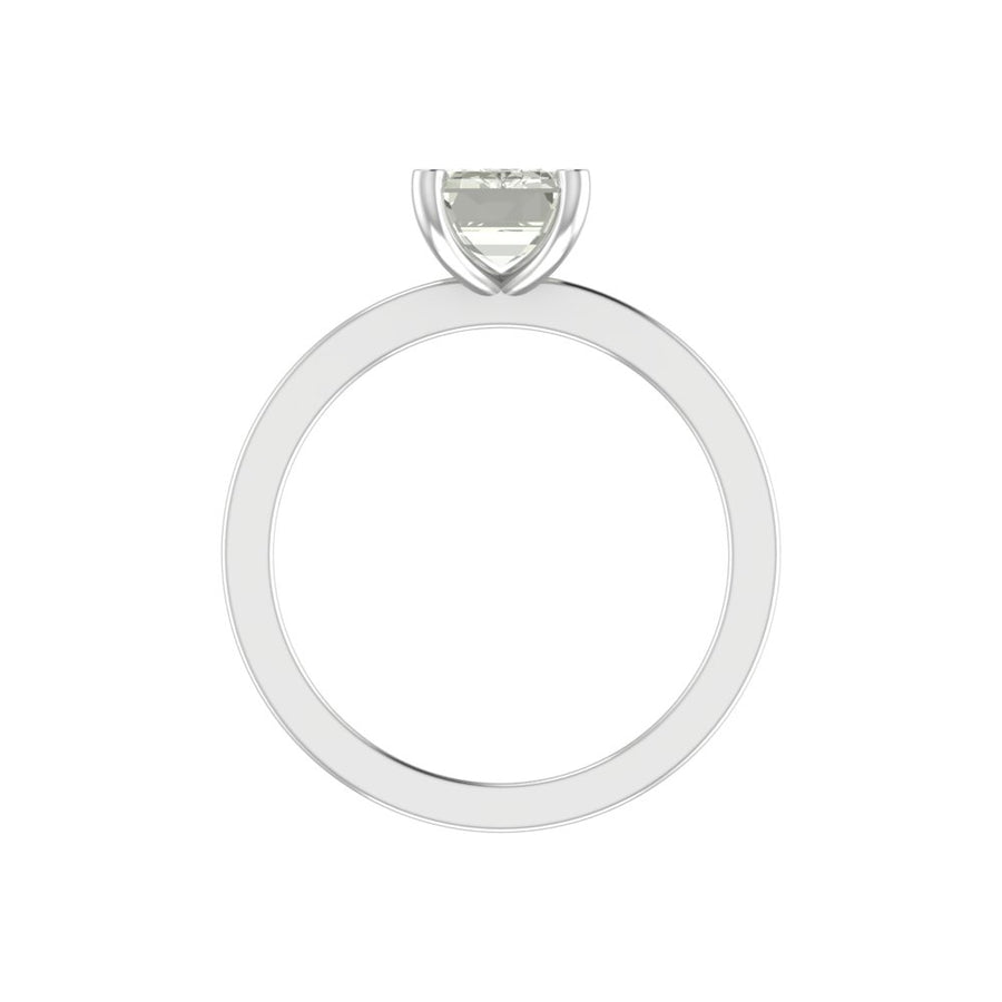 Emerald Cut Solitaire Diamond Ring – 2.00 Carat Lab Grown | Minimal Gold Band | 14K / 18K
