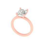 Emerald Cut 3 Carat Lab-Grown Diamond Solitaire Ring – Minimalist Engagement Ring