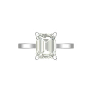 Emerald Cut 3 Carat Lab-Grown Diamond Solitaire Ring – Minimalist Engagement Ring