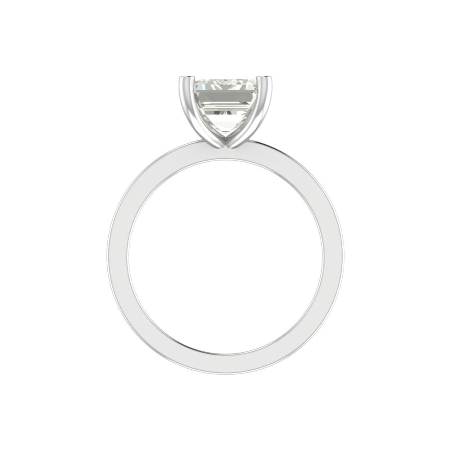 Emerald Cut 3 Carat Lab-Grown Diamond Solitaire Ring – Minimalist Engagement Ring