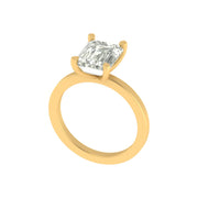 Emerald Cut 3 Carat Lab-Grown Diamond Solitaire Ring – Minimalist Engagement Ring