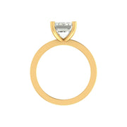 Emerald Cut 3 Carat Lab-Grown Diamond Solitaire Ring – Minimalist Engagement Ring