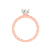 Delicate 1 Carat Heart-Shaped Lab Diamond Ring in 14K / 18K Gold