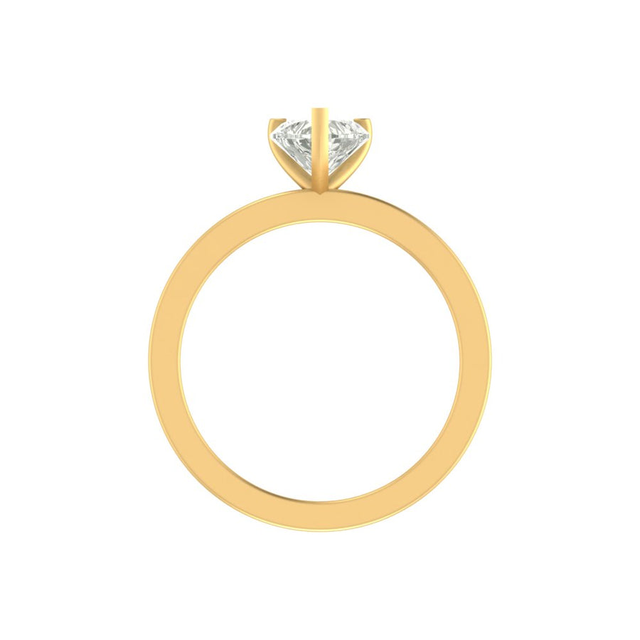 Delicate 1 Carat Heart-Shaped Lab Diamond Ring in 14K / 18K Gold