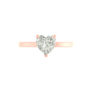 2 Carat Heart Shape Diamond Solitaire Ring in 14K/18K Gold | Romantic Engagement Ring | Love Promise Ring