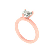 2 Carat Heart Shape Diamond Solitaire Ring in 14K/18K Gold | Romantic Engagement Ring | Love Promise Ring