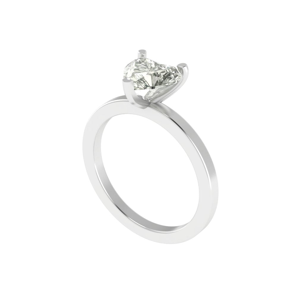 2 Carat Heart Shape Diamond Solitaire Ring in 14K/18K Gold | Romantic Engagement Ring | Love Promise Ring