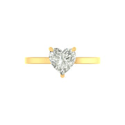 2 Carat Heart Shape Diamond Solitaire Ring in 14K/18K Gold | Romantic Engagement Ring | Love Promise Ring