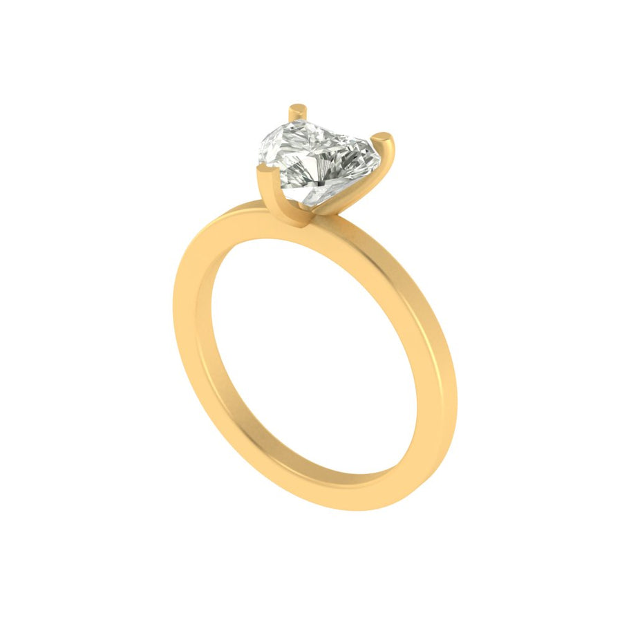 2 Carat Heart Shape Diamond Solitaire Ring in 14K/18K Gold | Romantic Engagement Ring | Love Promise Ring